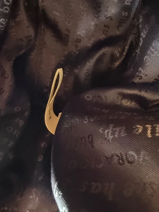 kate spade Black and Cream Striped Dome Satchel - Picture 9 of 10